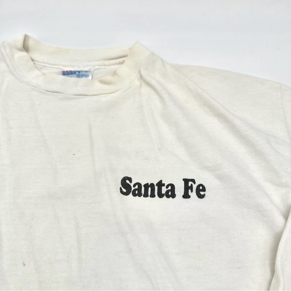 VINTAGE SINGLE STITCH men's THE ATCHISON SANTA FE RAILWAY CO t-shirt LARGE - Picture 3 of 9
